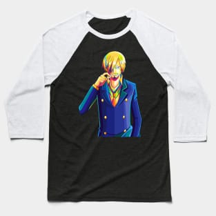 Sanji One Piece Wpap Pop Art Baseball T-Shirt